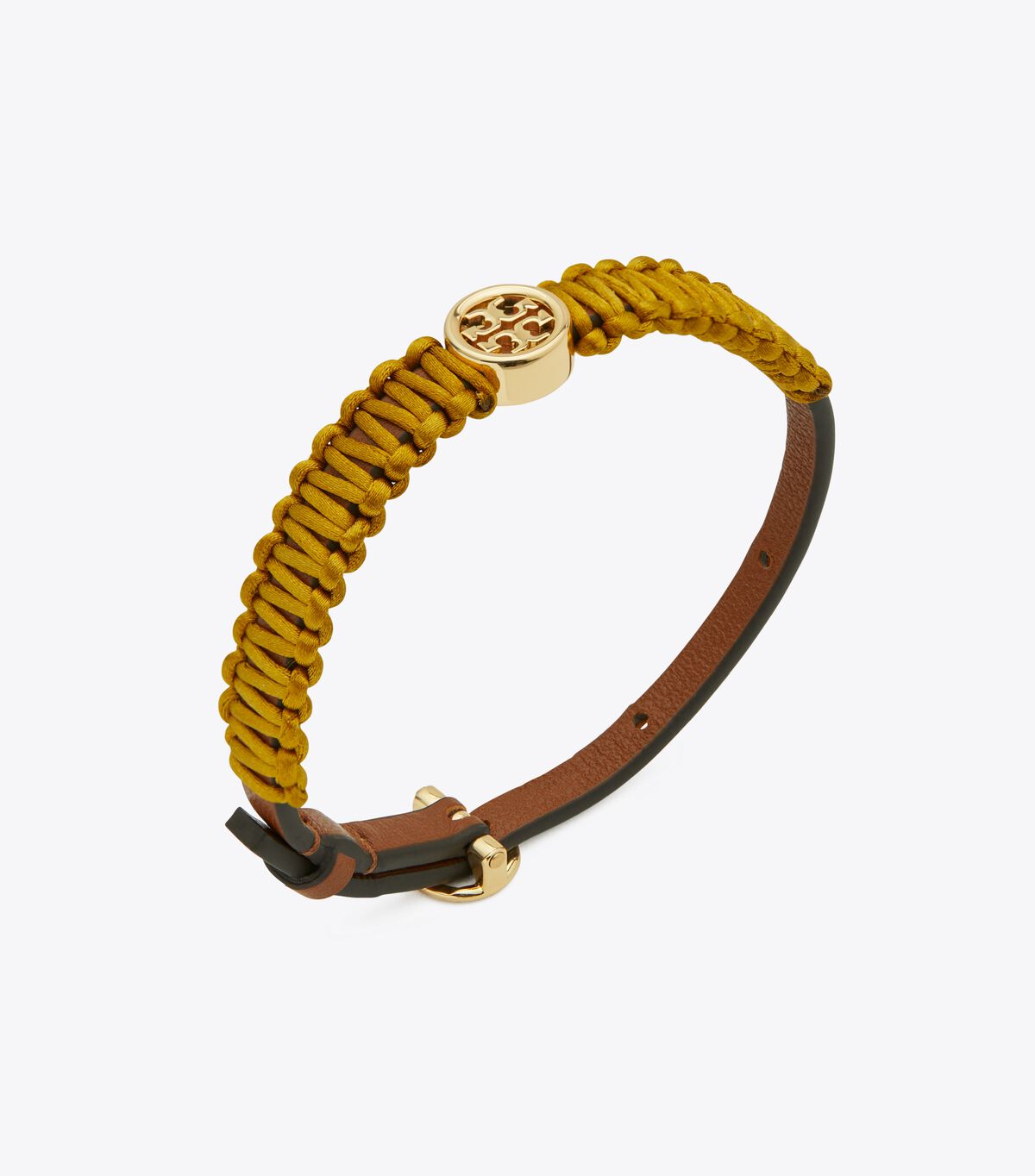 tory burch miller silk leather bracelet