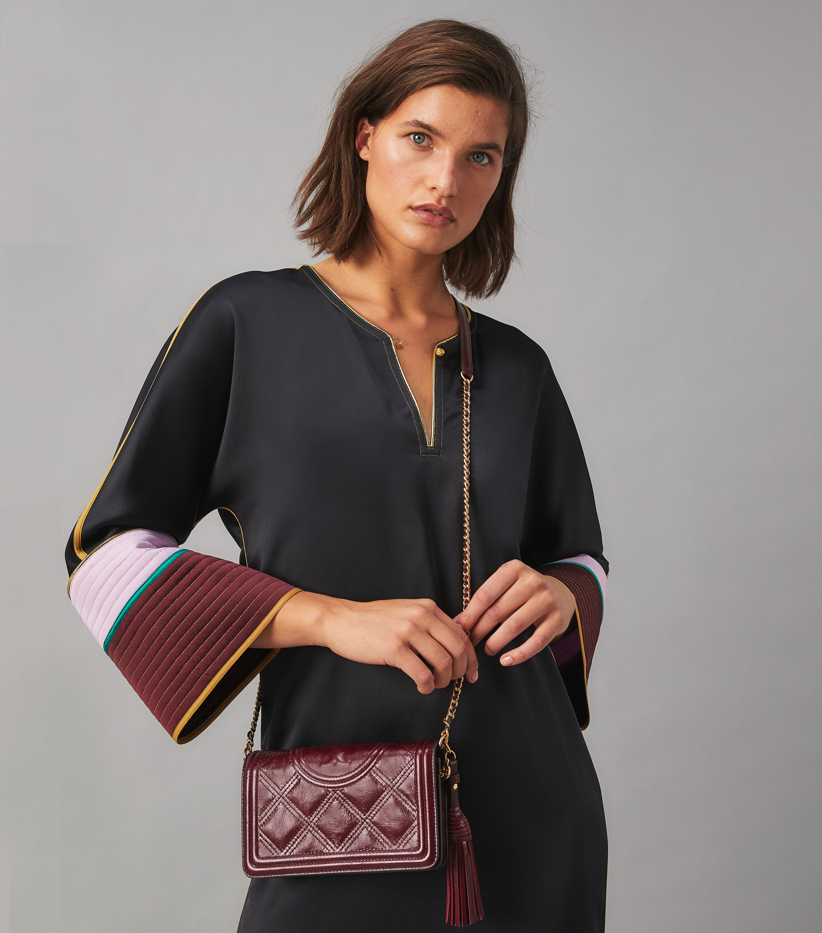Fleming glazed wallet crossbody top