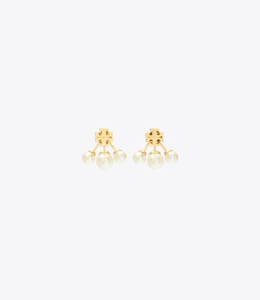 Kira Pearl Front-Back Earring