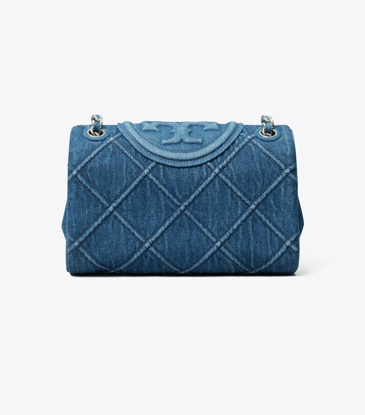 tory burch small fleming soft denim convertible shoulder bag