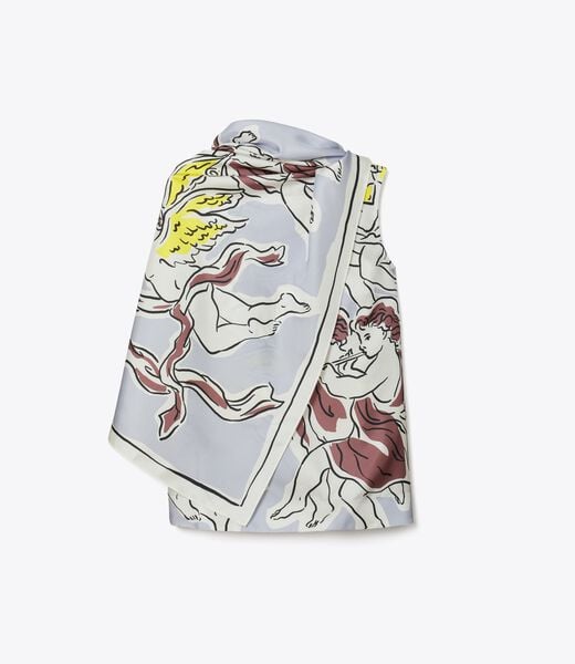 tory burch printed silk cape top
