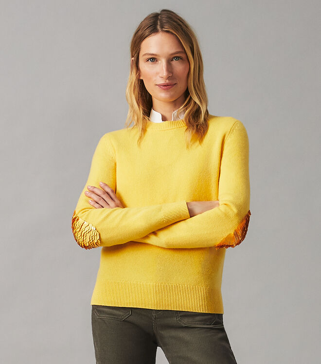Cashmere Sweater with Sequins | Ready-To-Wear | Tory Burch