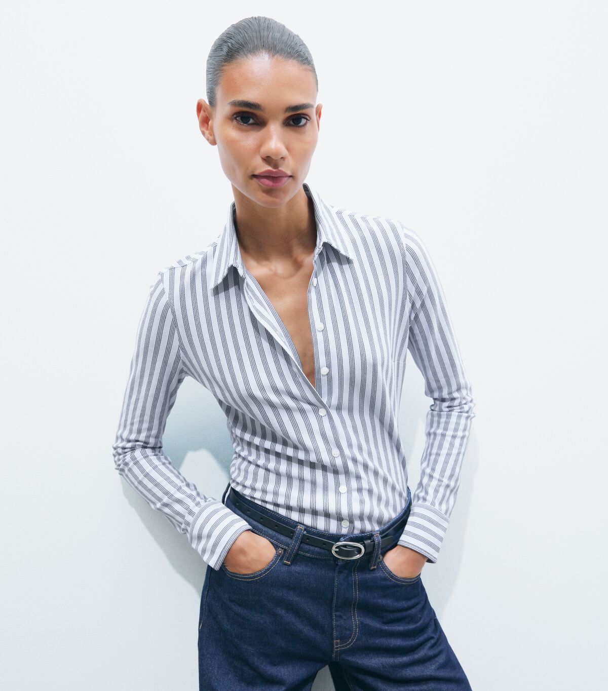 Striped Cotton Piqué Polo Shirt tory burch striped cotton piqu polo shirt