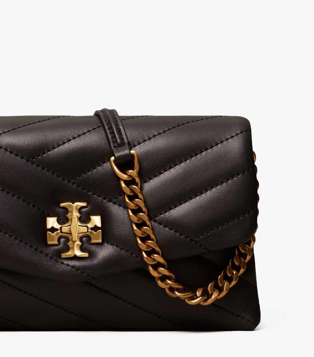 tory burch kira chevron chain wallet