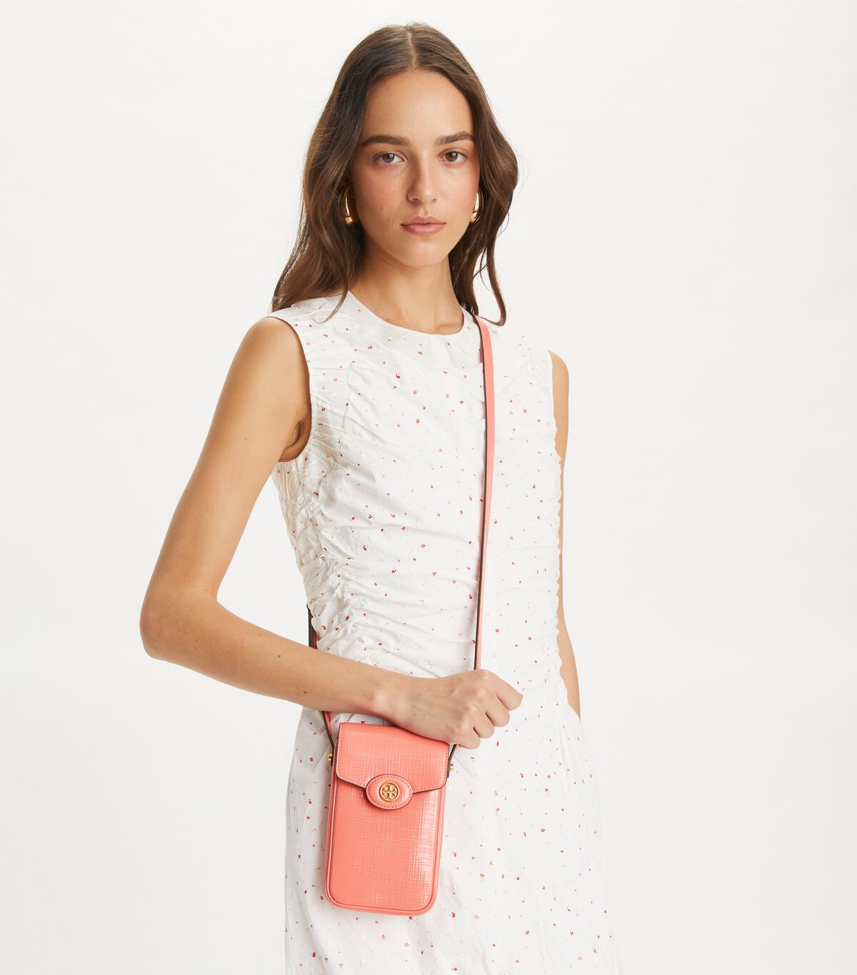 tory burch robinson crosshatched phone crossbody