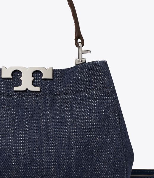 Mini Eleanor Denim Satchel tory burch mini eleanor denim satchel