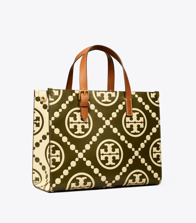 Tory Burch T Monogram Tote Bag in Green