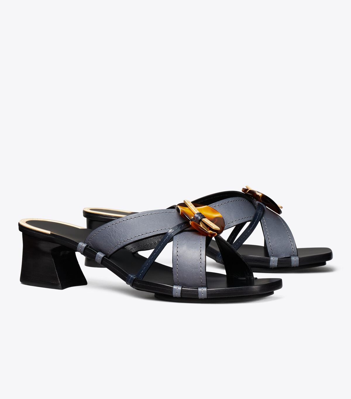 Knotted Heeled Mule Sandal