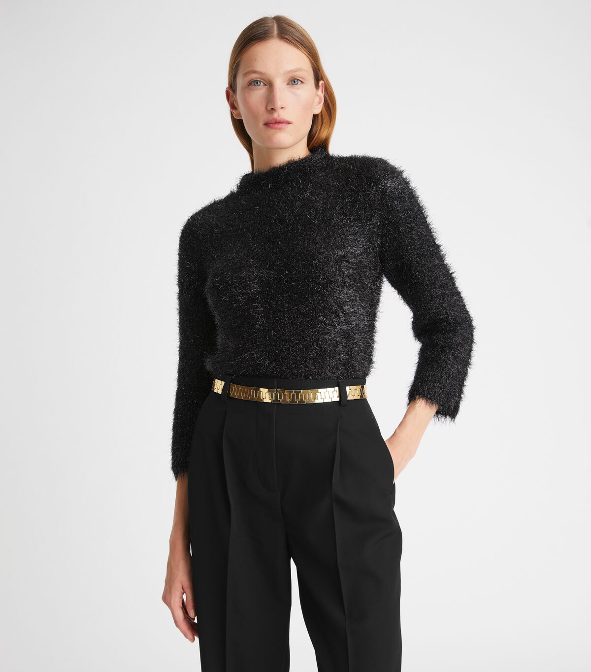 tory burch tinsel mockneck sweater