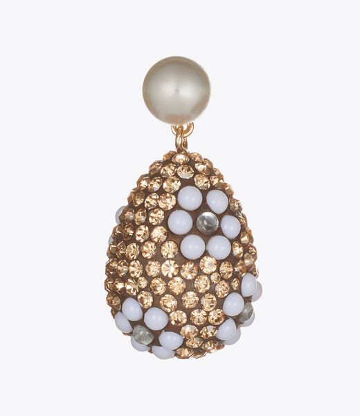 tory burch curiosity crystal pearl drop earrings