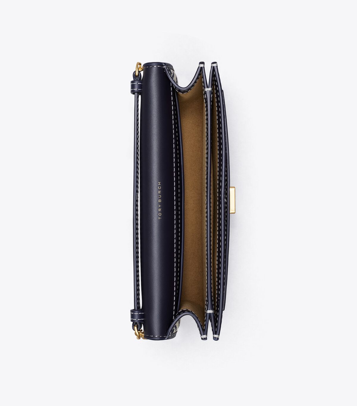 tory burch t monogram jacquard chain wallet