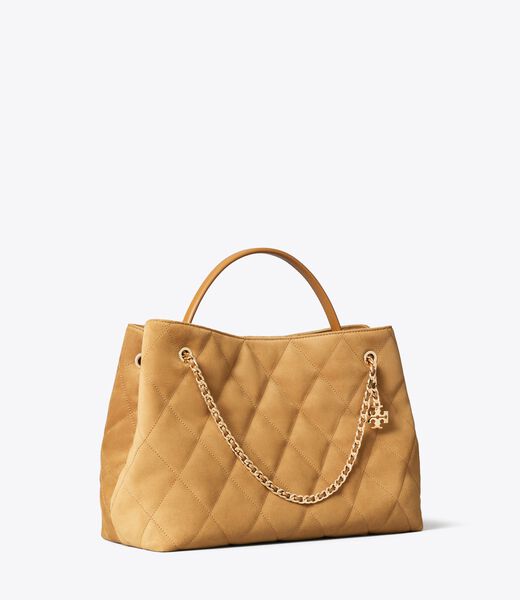 tory burch fleming suede carryall