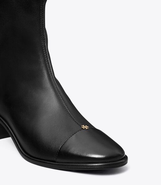 tory burch cap toe low heel ankle boot