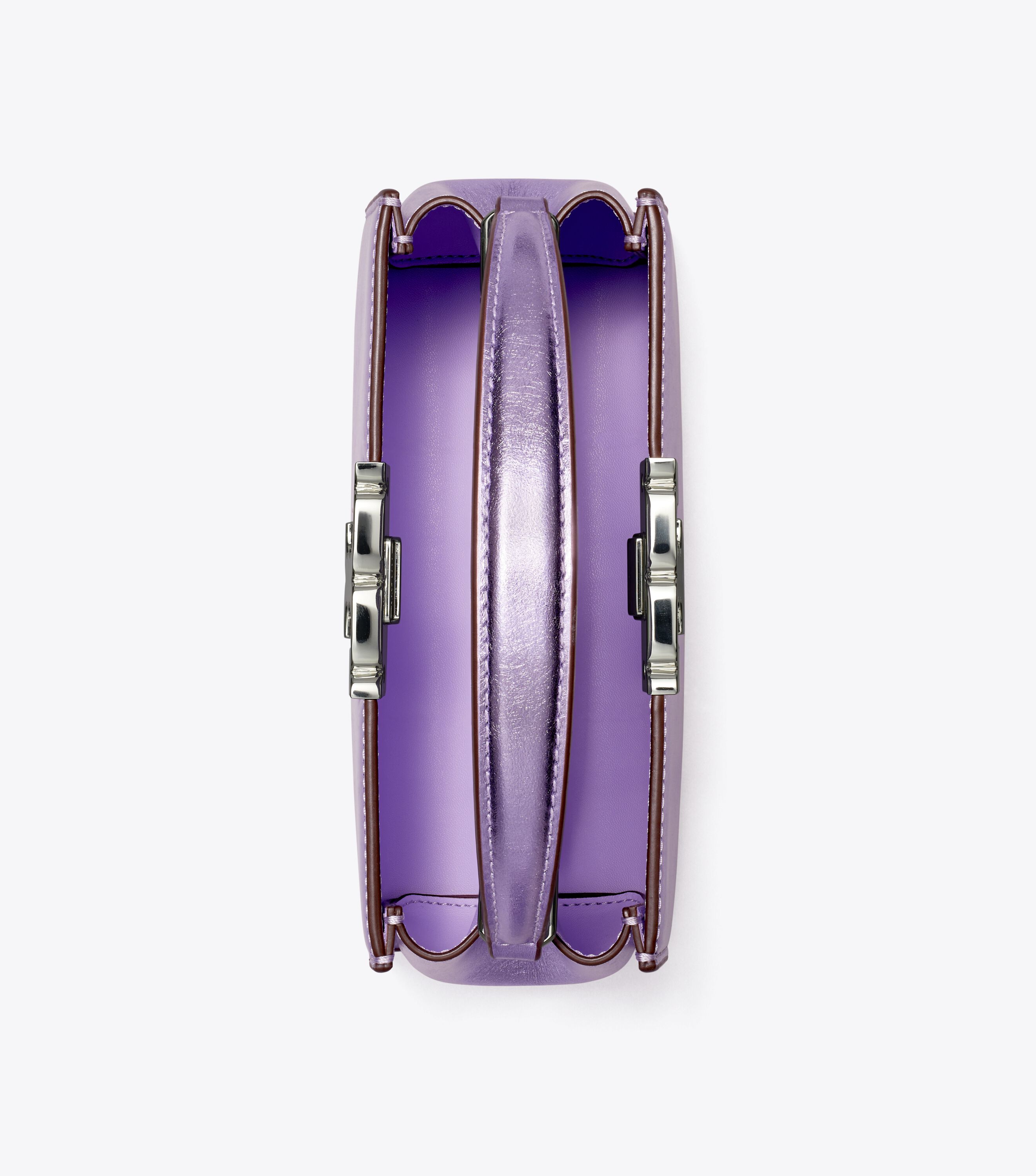 Mini Eleanor Metallic Satchel, Lavender Metallic | Tory Burch KW