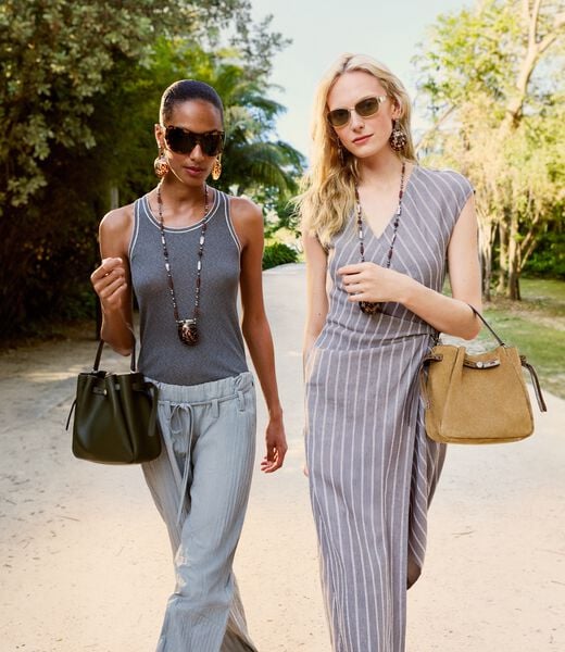 tory burch حقيبة دلو رومي
