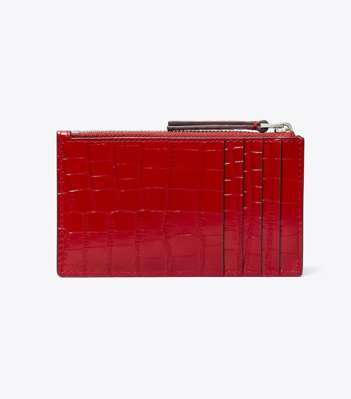 حافظة بطاقات كيرا بسحاب منقوش عليها شعار التمساح tory burch حافظة بطاقات كيرا بسحاب منقوش عليها شعار التمساح