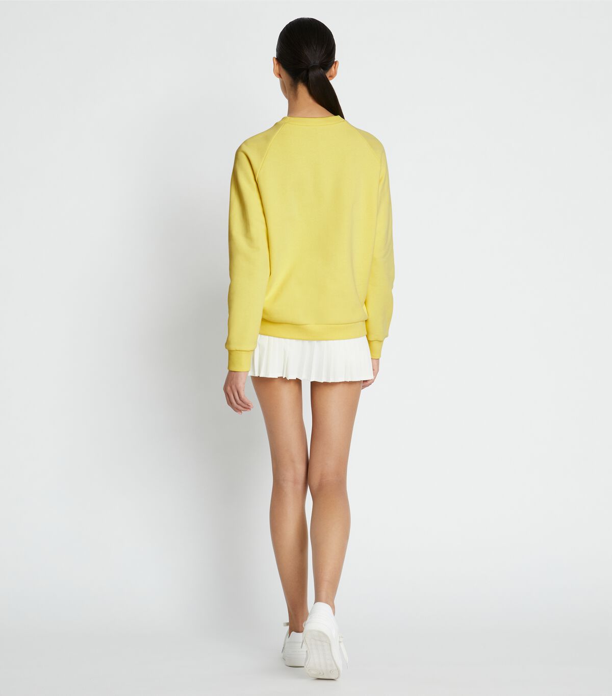 tory burch heavy french terry logo crewneck