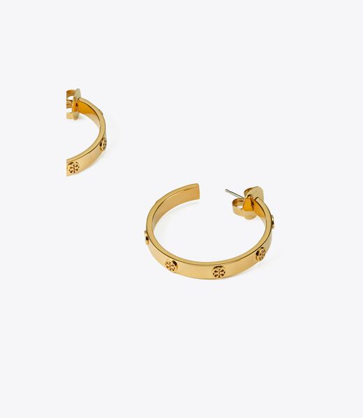 tory burch miller stud hoop earring