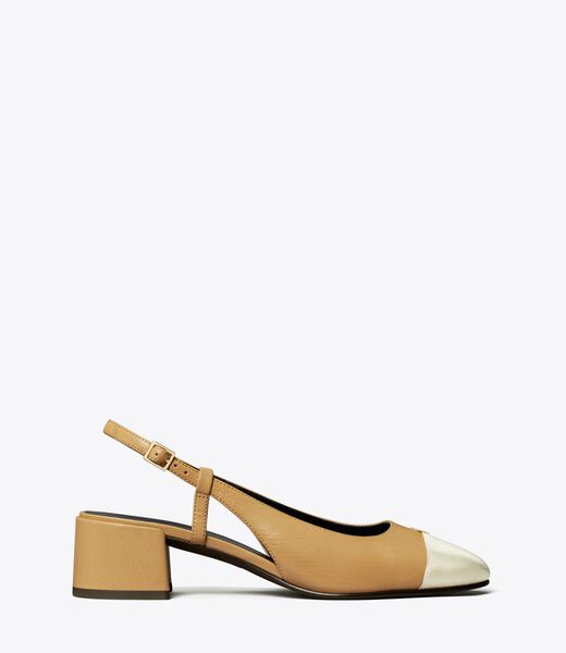 tory burch cap toe slingback pump