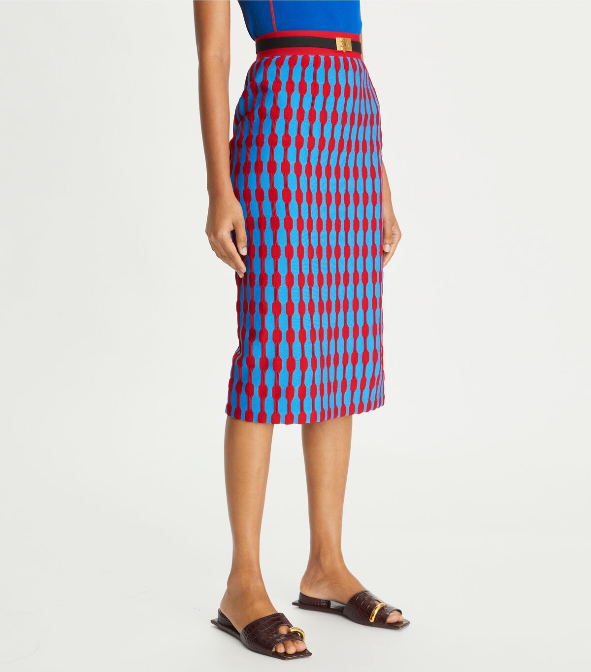 tory burch bubble stripe skirt