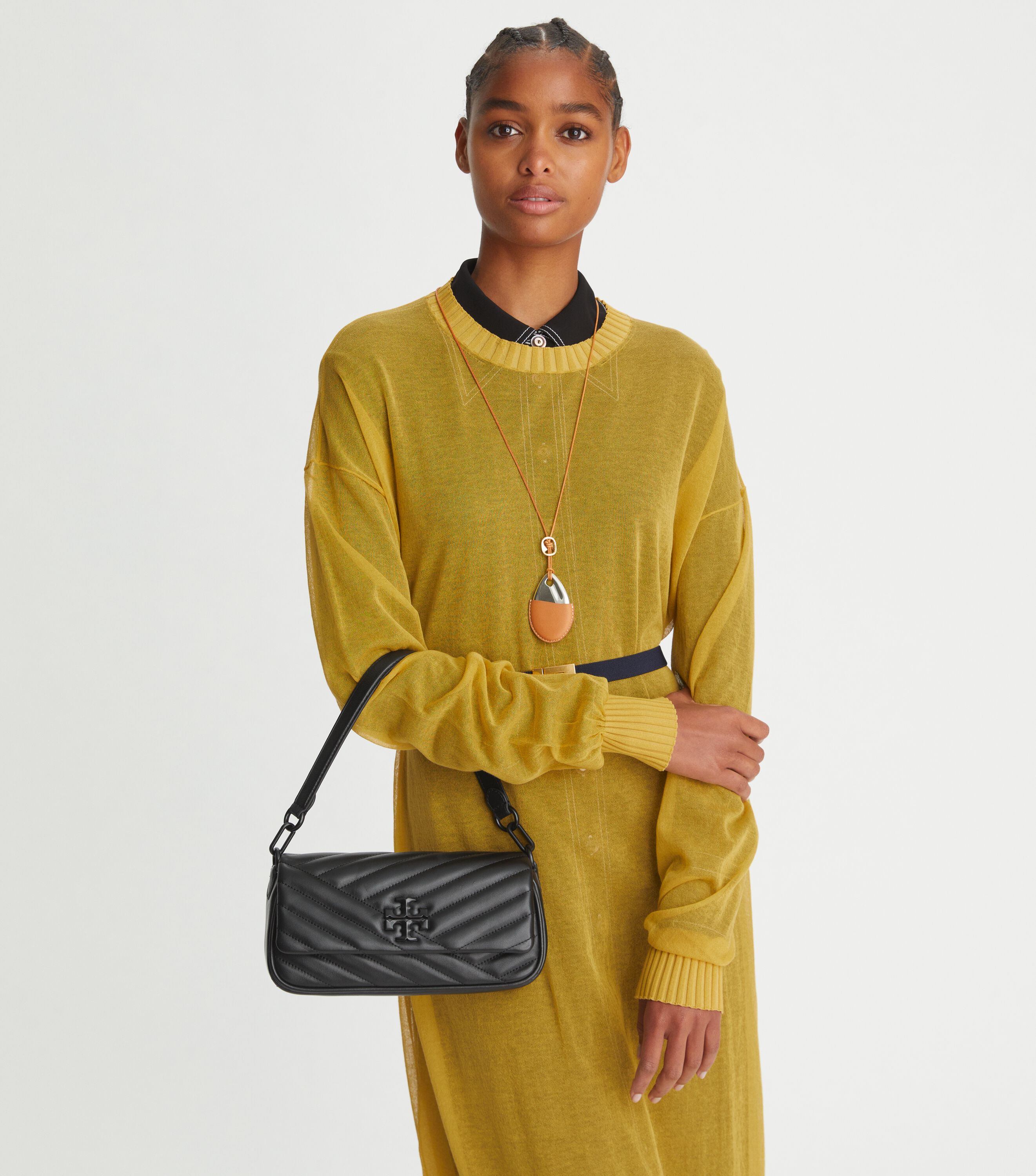 Tory burch fleming sales chevron flap shoulder bag