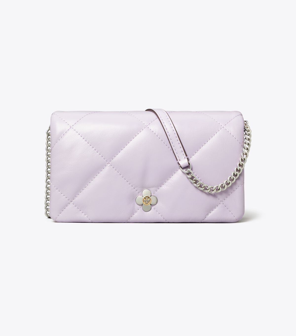 tory burch kira diamond quilt clover chain wallet