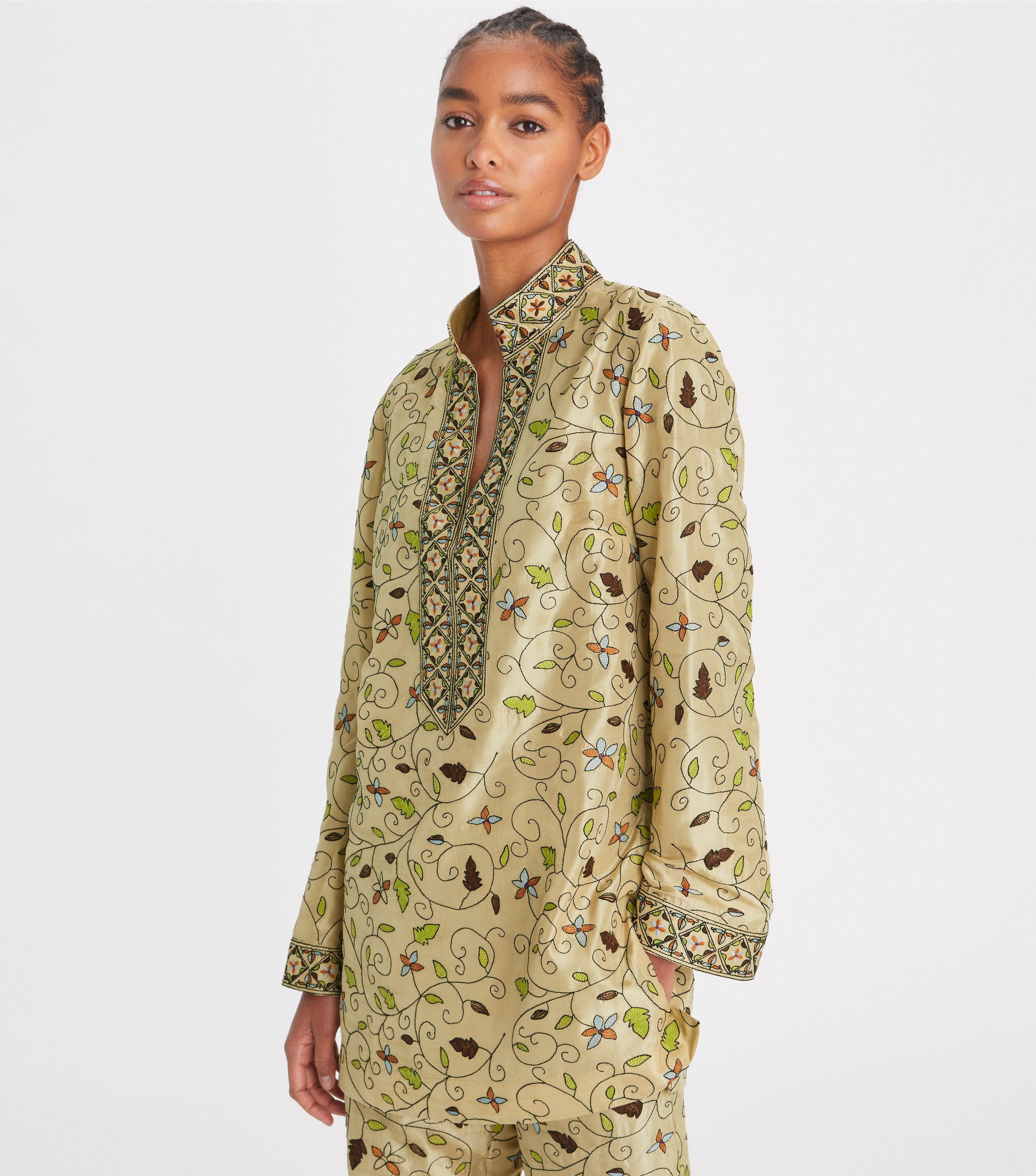 Tory burch silk tunic hot sale