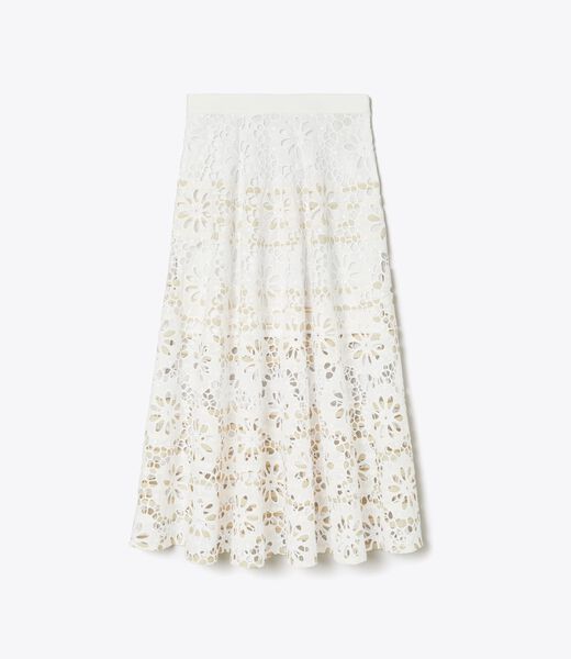 Cotton Eyelet Skirt