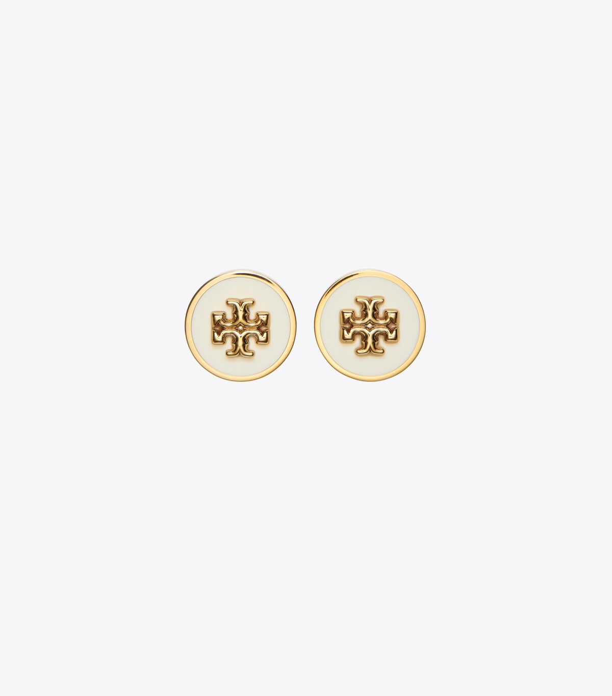 tory burch kira enamel circle stud earring