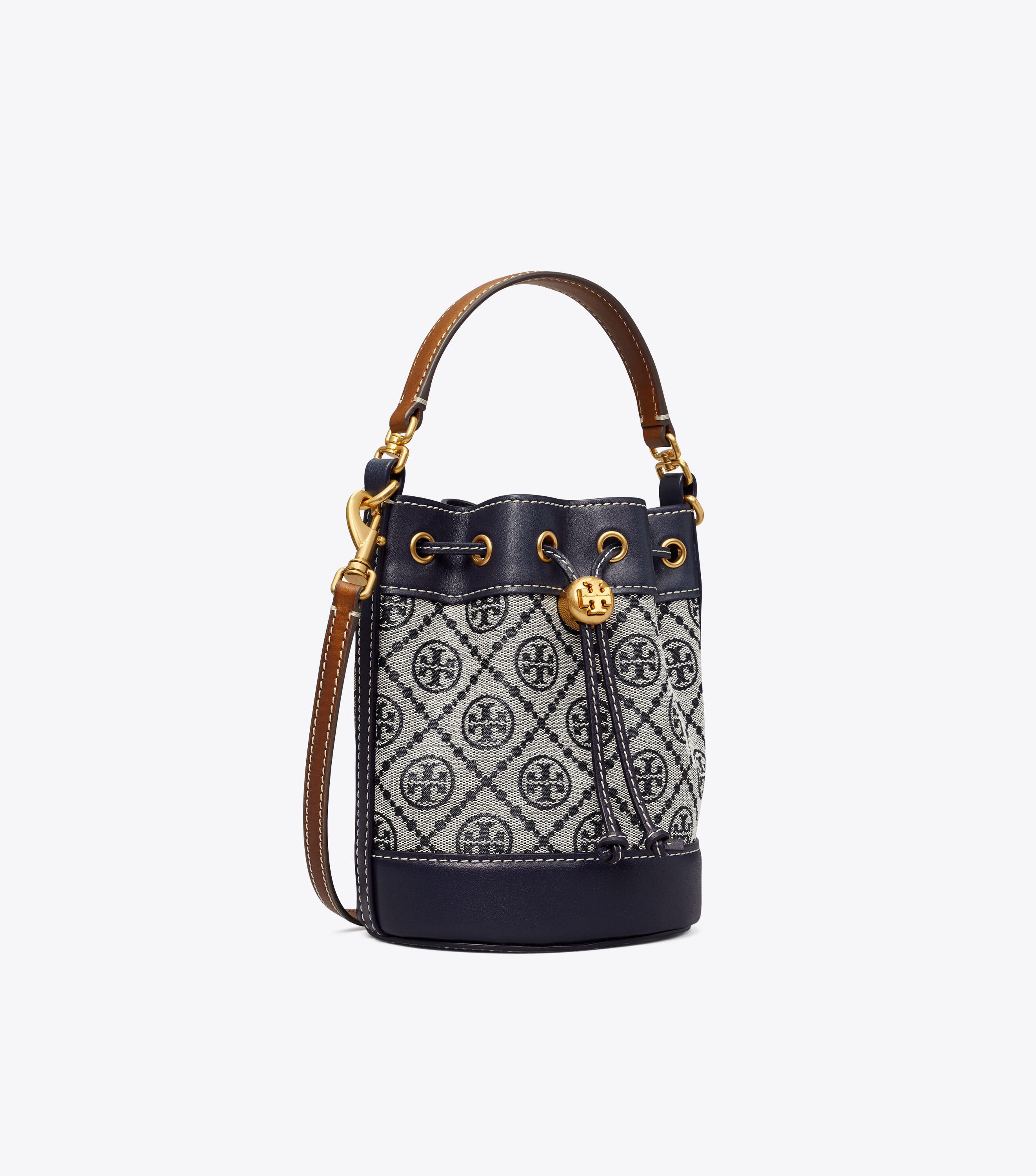 ★Tory Burch★レザー★T Monogram★Bucket Bag Mini★バッグ T Monogram Leather Mini Bucket Bag: Women's Designer