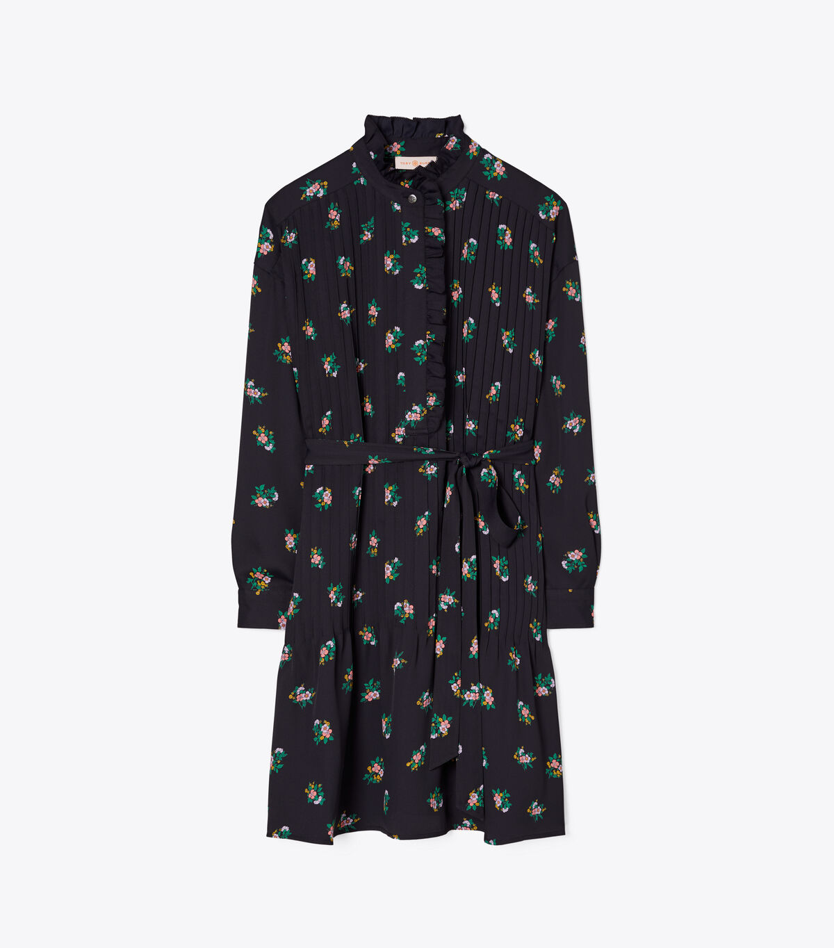 Daybreak Ditsy Ruffle-Front Dress