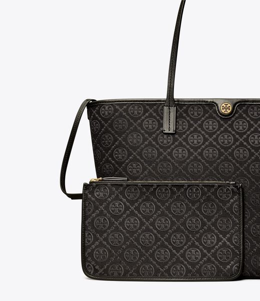 tory burch t monogram zip tote