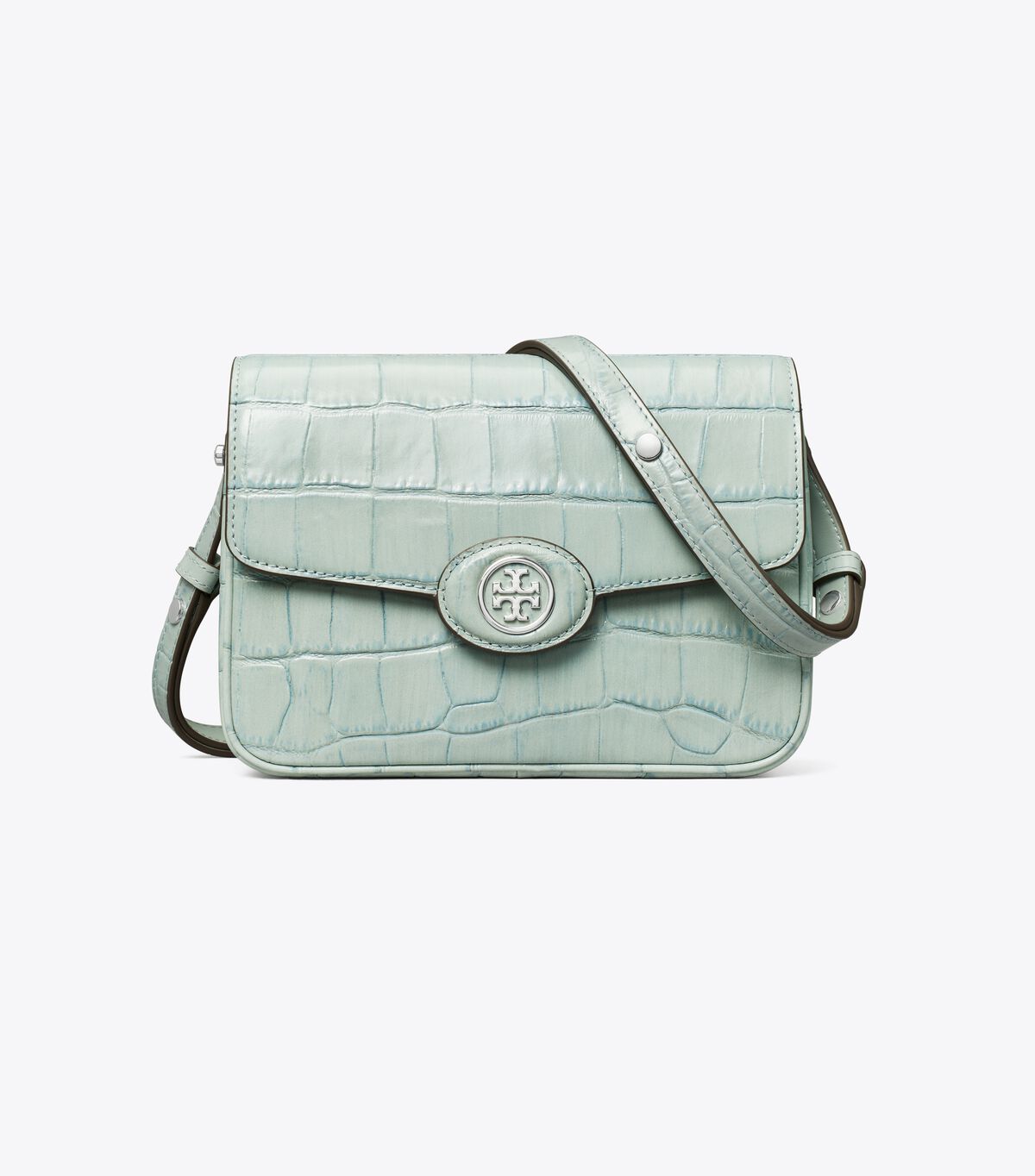 tory burch robinson croc embossed convertible shoulder bag
