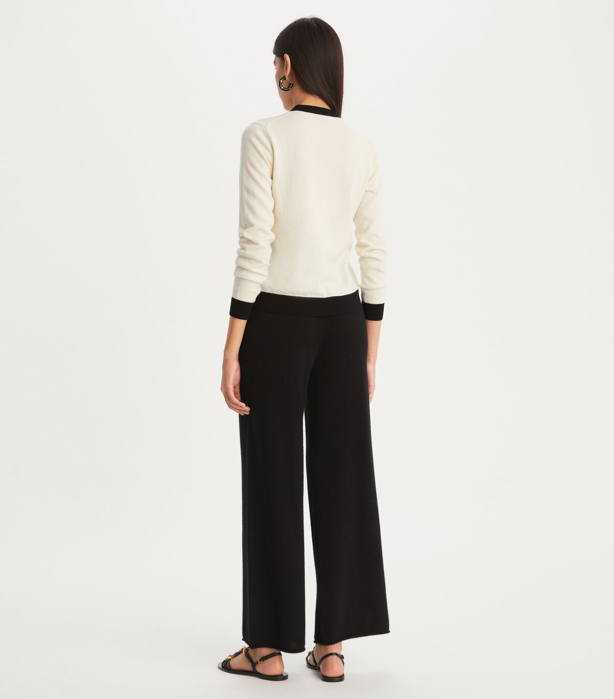 tory burch contrast trim cardigan