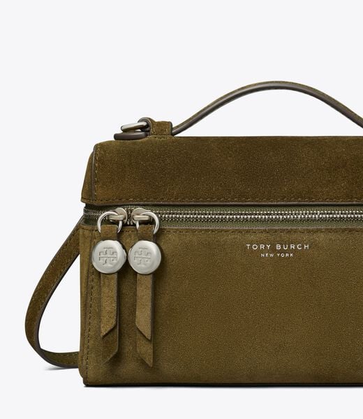 tory burch romy suede slim top handle