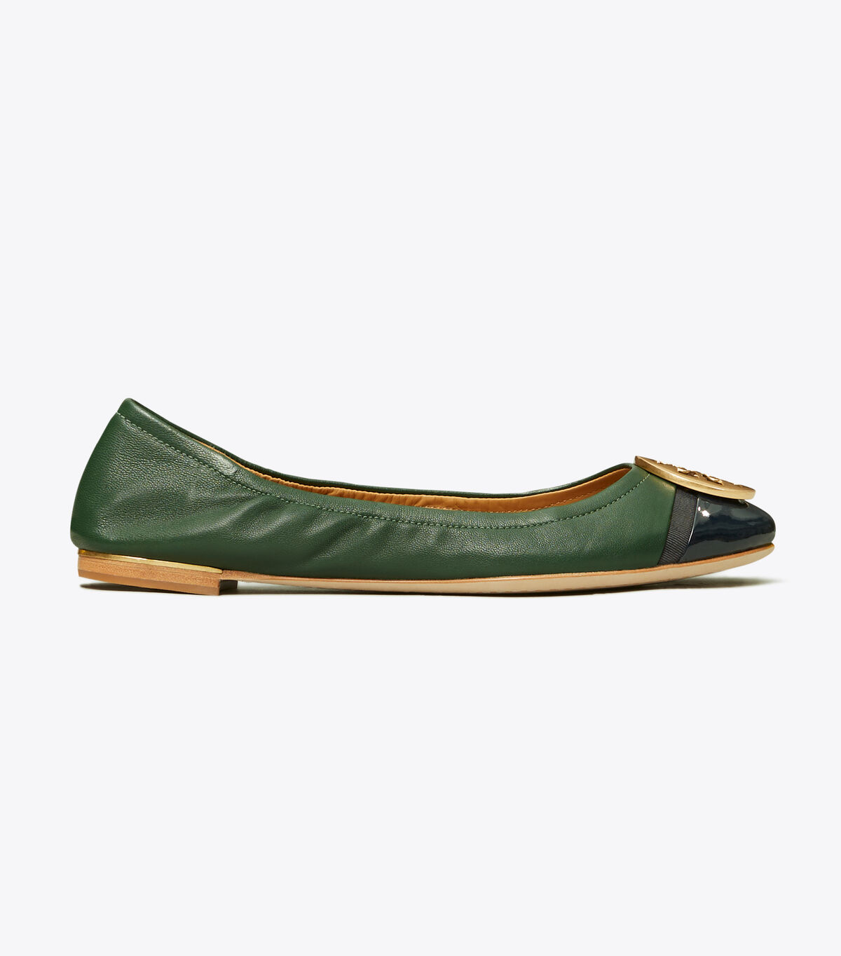 tory burch minnie patent cap toe ballet flat