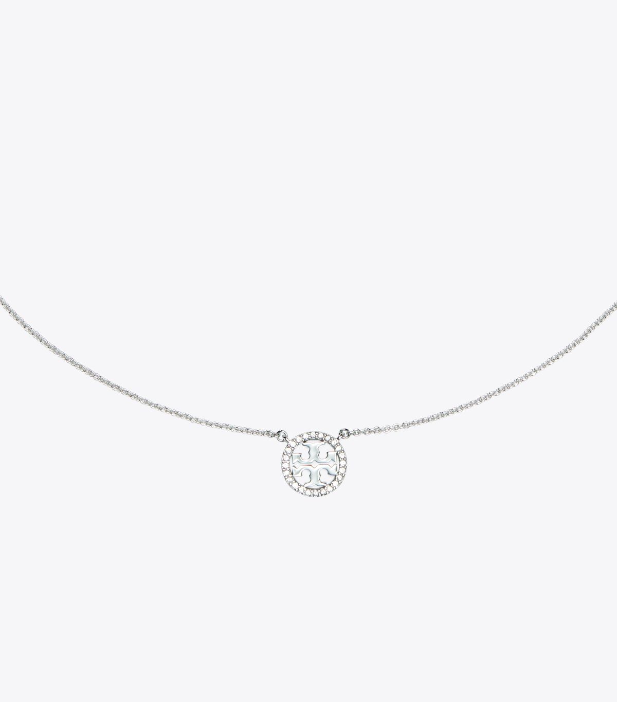 tory burch icon pav  pendant necklace