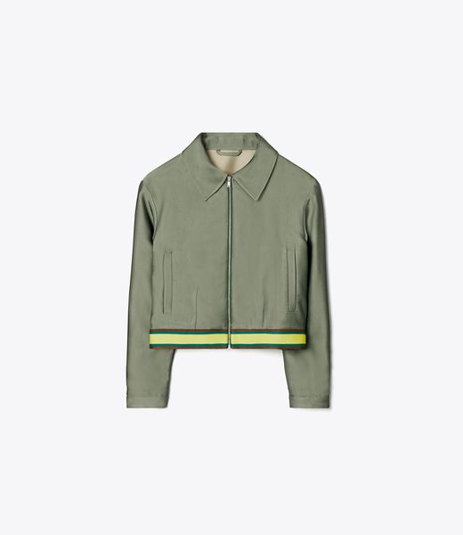 Cropped Satin Club Jacket