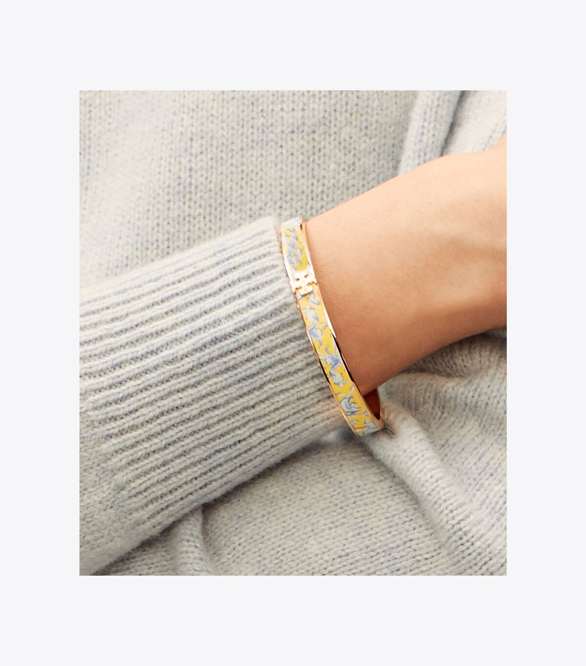 tory burch kira printed enameled bracelet