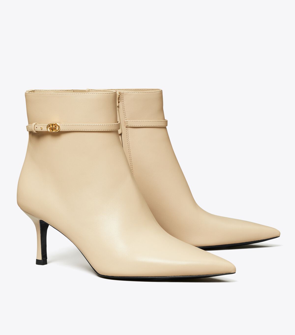 tory burch double t buckle ankle boot