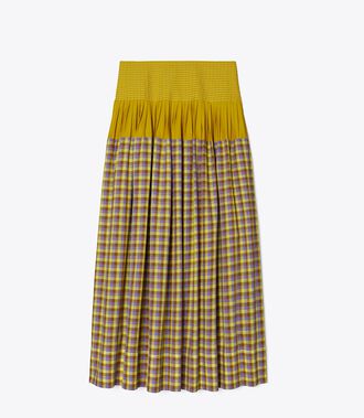 Veronica Plaid Colorblock Skirt