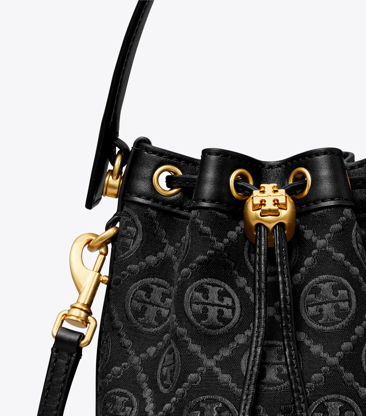 tory burch mini t monogram bucket bag