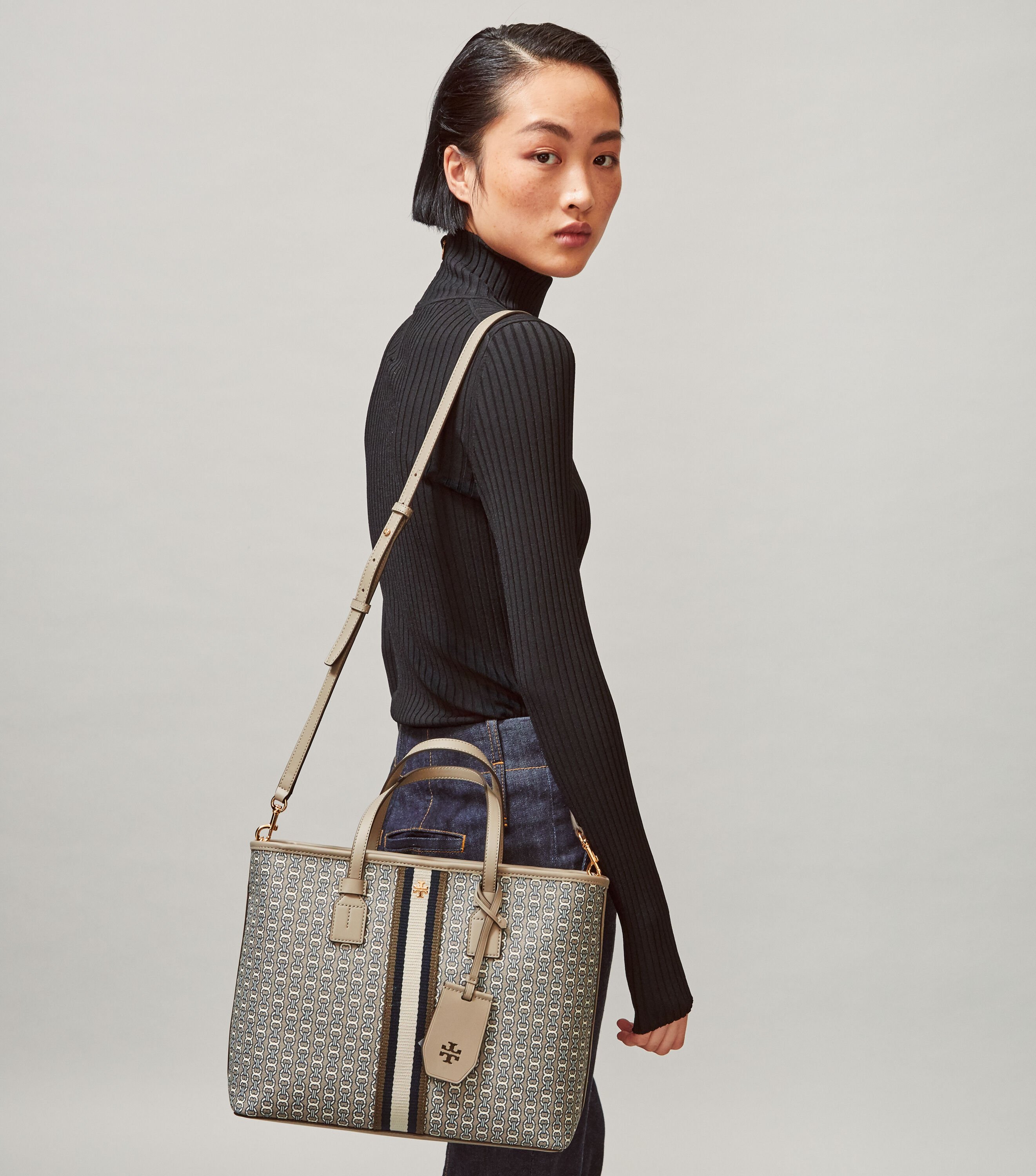 Tory burch gemini small tote sale