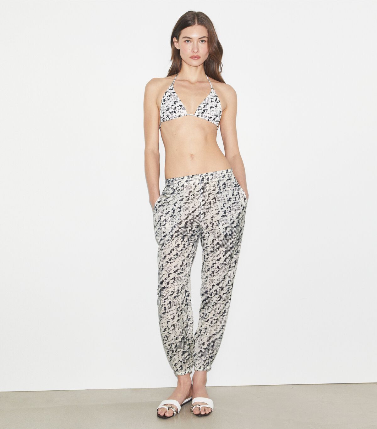 tory burch silk beach pant
