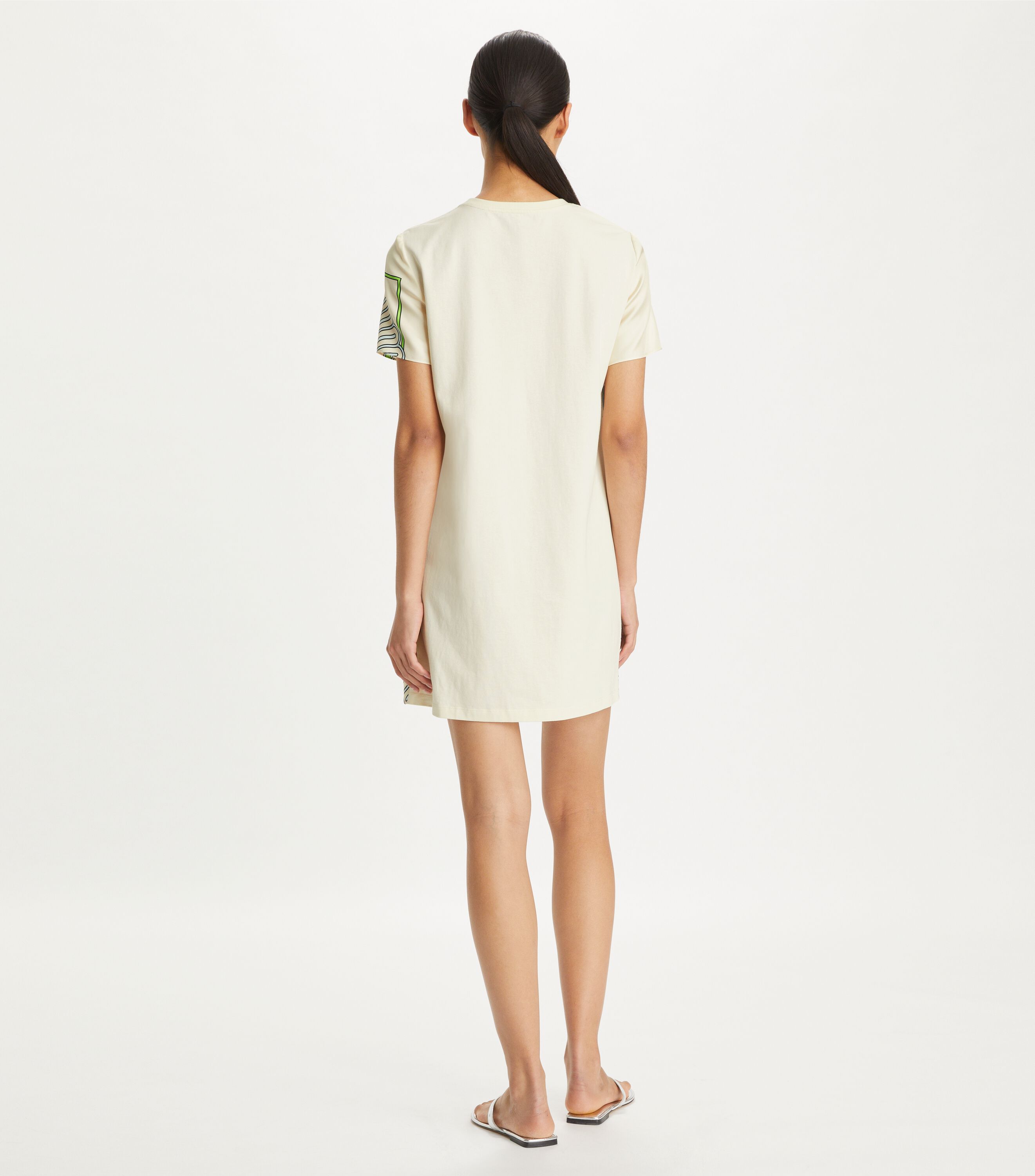 Tory Burch Printed Silk Front T Shirt Dress Tory Burch KW