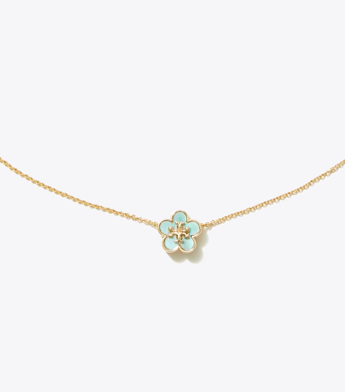 Forget Me Not Mother of Pearl Pendant Necklace tory burch forget me not mother of pearl pendant necklace