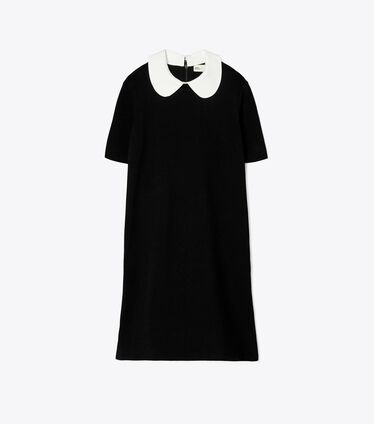 Poplin Collar Sweater Dress
