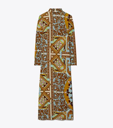 Geometric Garden Mockneck Dress