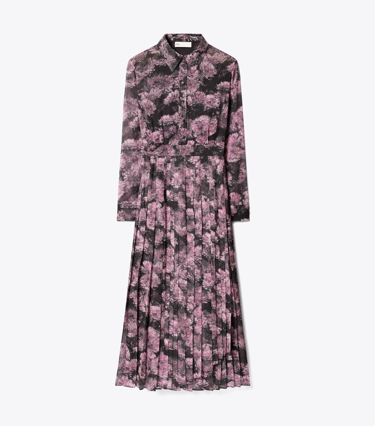tory burch printed pleated silk dress