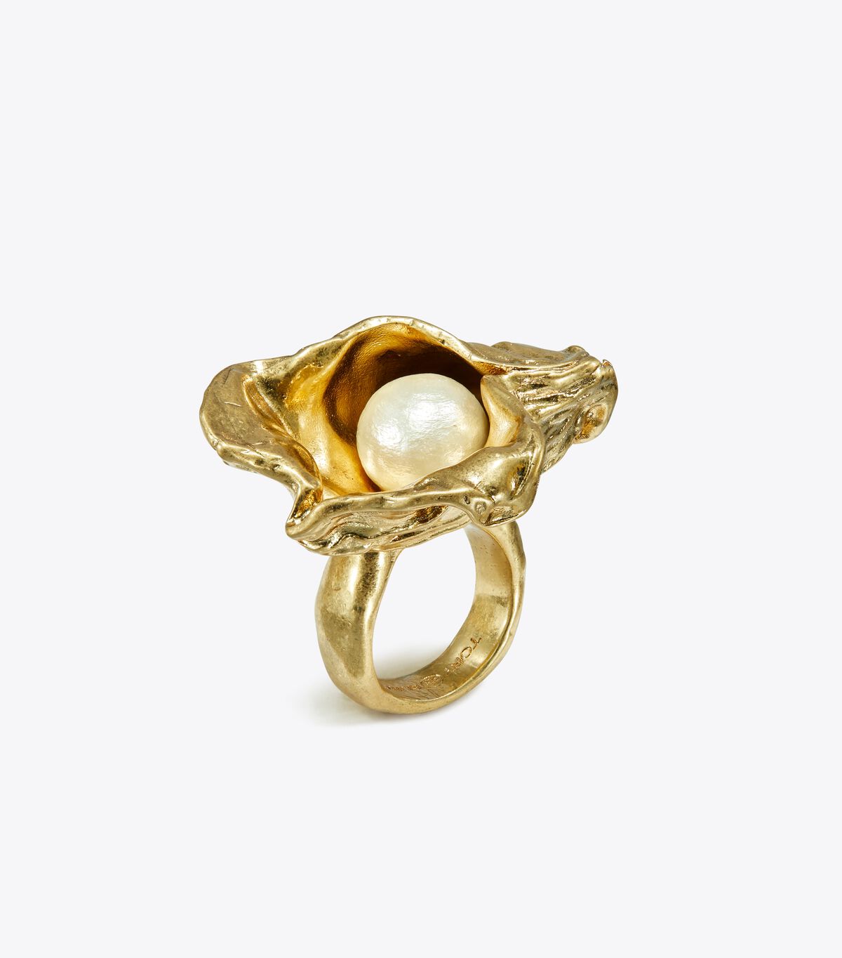 tory burch brutalist oyster ring